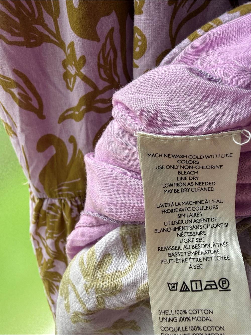 Anthropologie Peregrine Midi Dress Smocked Bodice V-Neck Button Front Pockets L - Picture 11 of 16